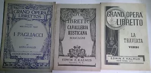 3 Libretos de Gran Ópera Italiana: La Traviata, I Pagliacci y Cavalleria Rusticana - Imagen 1 de 7