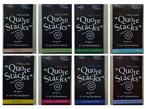 New - Die Cuts With A View - VELLUM QUOTE STACKS - DCWV - You Choose The Theme - Picture 1 of 6