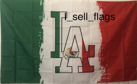 Los Angeles Dodgers Flag 3x5 ft Banner Doyers Blue Mexico Mexican New La Flag Cover