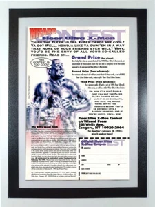 Iceman Fleer Ultra X-Men Juego de Cartas Coleccionables Concurso - Mago Enmarcado Página Original - Imagen 1 de 7