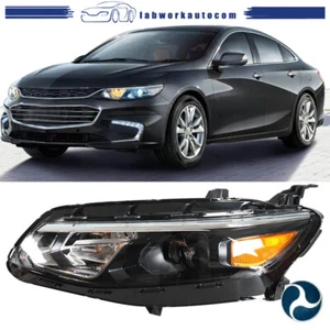 For Chevy Malibu 2016 2017 2018 LH Projector Halogen Headlights Black Clear Lens - Picture 1 of 17