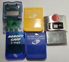 Ps1 Lot Of 5 Memory Cards Mixed Colors - ?Tested?