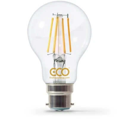 ECO 60W Dimmable LED Filament Bulbs, B22 Bayonet Warm White 4xPACK - Damaged Box - Image 1 of 2