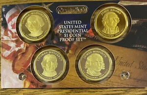 2007 S Proof Presidential Dollar Set - 4 Coins & COA - No Case & No Box - Picture 1 of 2