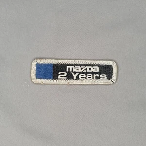 Mazda 2 Years Patch Blue Black White Auto Mechanic Uniform Shirt Car Race Canvas - Picture 1 of 7