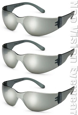 Paquete de 3 gafas de sol Gateway Starlite plateadas con espejo Z87+ CSA Z94.4 Foto 1 de 4