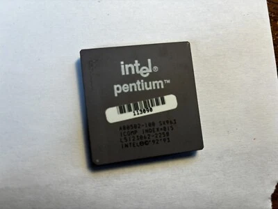 Intel Pentium 100MHz A80502-100 CPU Processor SX963 Vintage Retro Ceramic Gold - Image 1 of 3