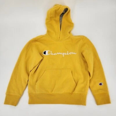Чемпион свитер для мальчиков маленький желтый белый заклинание логотип толстовка с капюшоном мальчиков - Изображение 1 из 4