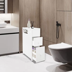 Badezimmerschrank Schmales Badezimmerregal Rollcontainer Bathroom Cabinet Shelf - Bild 1 von 10