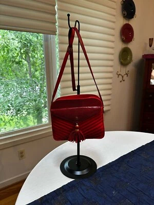 Bandolera Bally de cuero rojo y lagarto Foto 1 de 4