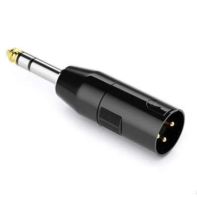 XLR Klinke Audio HiFi Adapter Kupplung XLR Stecker zu 6,3mm Klinke Stecker TRS - Bild 1 von 4
