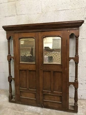 Rustic India Jharokha, Old Teak Window Panel, Accent Wall, Hand Crafted Earthing