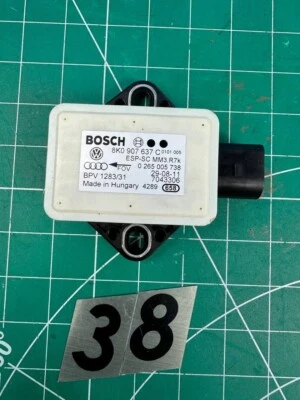 AUDI A4 2008-2015 SENSOR DE ACELERACIÓN VELOCIDAD GUIÑADA MÓDULO ESP 8K0907637C OEM Foto 1 de 4