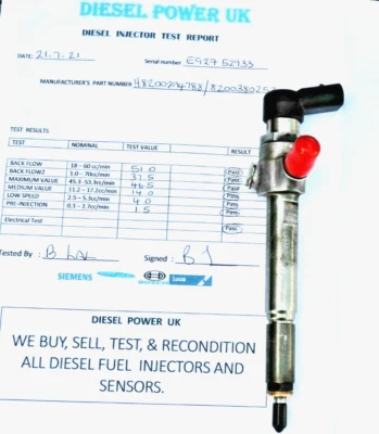NISSAN QASHQAI 1.5 DCI RENAULT 1.5 DCI - FUEL INJECTOR H8200294788 / 8200380253 - Image 1 of 4