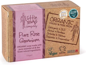 Little Soap Company Soap Bar with Rose Geranium – Natural, Vegan & Organic (1