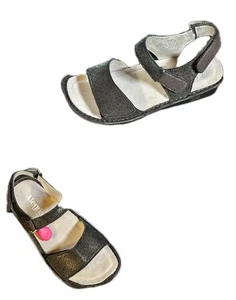 ALEGRIA PAT-663X SCHWARZE LEDER SLINGBACKS SOMMER KOMFORT SANDALEN GR 37 US 7 - Bild 1 von 11