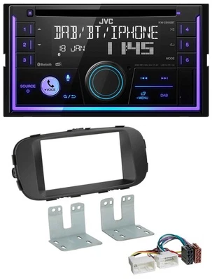 JVC MP3 USB 2DIN DAB Bluetooth CD Autoradio für Kia Soul ab 14 PS schwarz - Bild 1 von 4