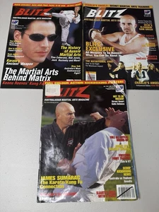 3x Blitz Australian Martial Arts Magazines Matrix Keanu Reeve Charlie’s Angels & - Picture 1 of 8