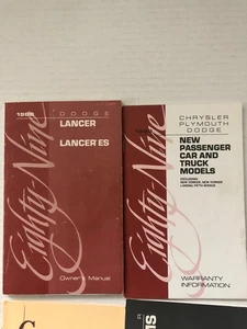 1989 Dodge Lancer & Lancer ES owners manuals VGC - Foto 1 di 8