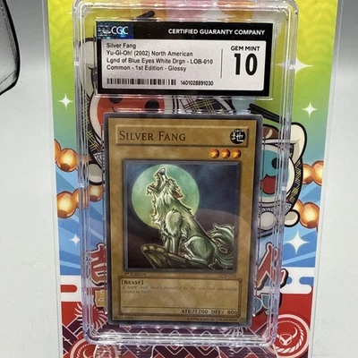 Yugioh LOB-010 2002 Silver Fang 1st Edition CGC 10 - Image 1 of 2
