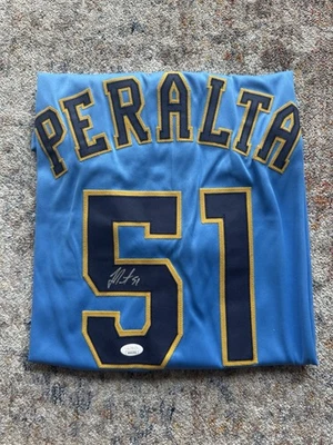 Freddy Peralta Signed Custom City Edition Jersey AUTO - JSA - MKE Brewers - Image 1 of 3