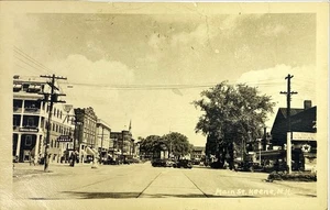 Postal de colección Keene NH Main Street Texaco, Cars, Ellis Garage 1948 - rasgada - Imagen 1 de 2