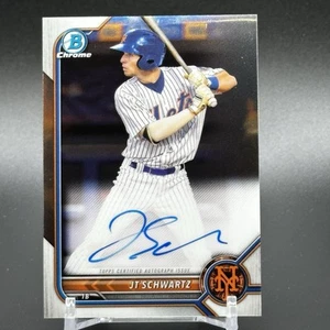 JT SCHWARTZ 2022 BOWMAN CHROME AUTOGRAPH BASEBALL - NY METS AUTO - Picture 1 of 2