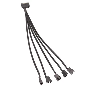 15 Pin  zu 5 LüFter Adapter Kabel  zu 3 Pin/4 Pin PMW PC GehäUse LüFter Net8503 - Bild 1 von 6