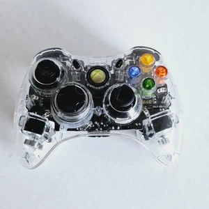 Xbox 360 Afterglow PDP Transparent Clear Wired Controller Tested - No Cable Read - Picture 1 of 5