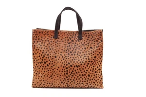 Tote-Leopard Genuine Calf Hair - Picture 1 of 5