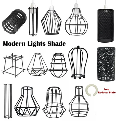 Vintage Cage Metal Pendant Light Shade Wire Cage Ceiling Industrial lampshade - Image 1 of 4