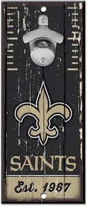 New Orleans Saints Bottle Opener Sign NEW 5x12 Inches Free Shipping - Picture 1 of 5