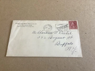 1930 American Base Ball Club of Philadelphia Just the Envelope with 2 Cent Stamp - Image 1 of 4