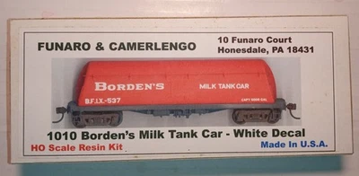 Funaro & Camerlengo #1010 Borden's Milk Tank Car "Butterdish" #B.F.I.X.537 KIT - Image 1 of 4