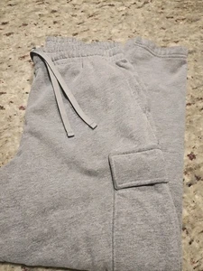 Felpa uomo Tek Gear gamba dritta cargo foderata in pile grigio/media  - Foto 1 di 23