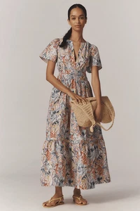 Neu Anthropologie The Somerset Maxikleid Gr. M - Bild 1 von 7
