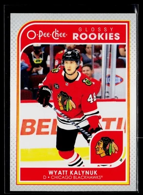 2021-22 O-Pee-Chee Glossy Rookies Wyatt Kalynuk SILVER R-18 Chicago Blackhawks - Image 1 of 3