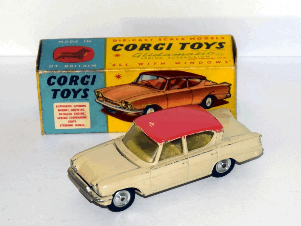 CORGI TOYS #234 1961 - FORD CONSUL 315 - GIOCATO MA INTEGRO - SCATOLA ORIGINALE - Immagine 1 di 4