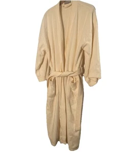 T.J.LAWFORD Turkish Towel Robe Vintage Ivory Cream Bathrobe One Size - Picture 1 of 5