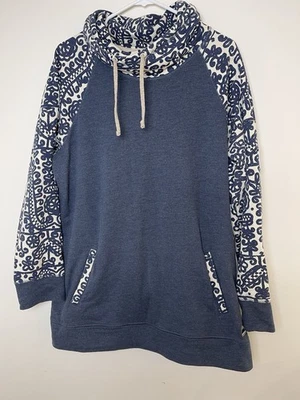 Mujer Burton Pullover Sudadera Azul Blanco Talla XL Mezcla Algodón EE. UU. Esquí Foto 1 de 4