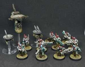 Tau Pathfinders Kill Team, Painted, Tokens, 40k Kill Team - Picture 1 of 16