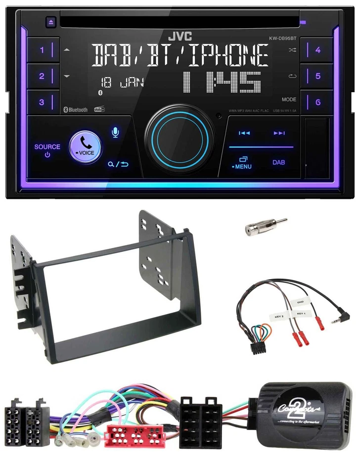 JVC Lenkrad USB 2DIN DAB Bluetooth CD Autoradio für Kia Soul 2009-2011 - Bild 1 von 4