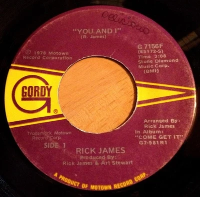 Rick James 45 You And I / Hollywood - Image 1 of 2
