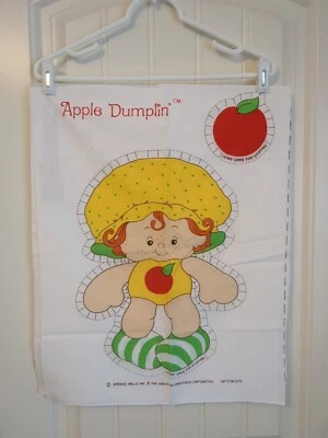 Antigo 81 Apple Dumplin Morango Shortcake Corte N Costurar Painel de Travesseiro de Tecido NÃO CORTADO  - Imagem 1 de 4