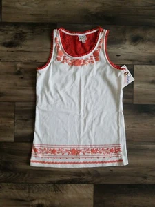 Neu Ally Dawson D-signiertes besticktes Trägertop mit Spitze hinten Größe L - super süß! Disney - Bild 1 von 3