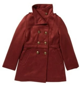 Jessica Simpson Military Church Coat Big Girls NWT Sz.14 Rust w/antique brass - Picture 1 of 11