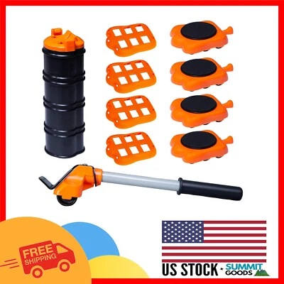 4 deslizadores de rodillos de alta resistencia + herramienta de elevación - movimiento seguro hasta 660 libras con facilidad Foto 1 de 4