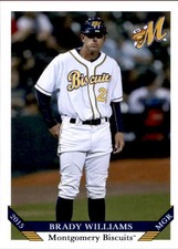 2015 Montgomery Biscuits Grandstand #28 Brady Williams Palm Harbor Florida Card