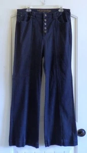 Pantalones de mezclilla para mujer Soft Surroundings de mezcla modal de algodón elásticos anchos azules talla 14 - Imagen 1 de 3