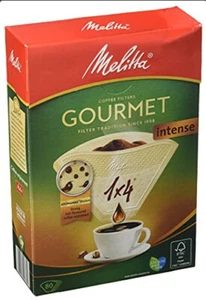 FILTRO CAFÉ MELITTA Papeles GOURMET Tamaño 1x4 (2 Paquetes x 80 Filtros) 160 uds. - Imagen 1 de 1